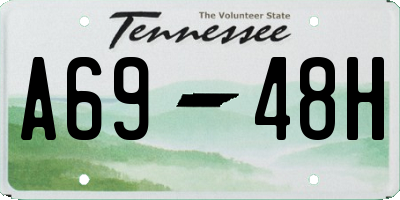 TN license plate A6948H