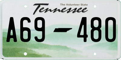 TN license plate A6948O