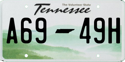 TN license plate A6949H