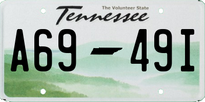 TN license plate A6949I