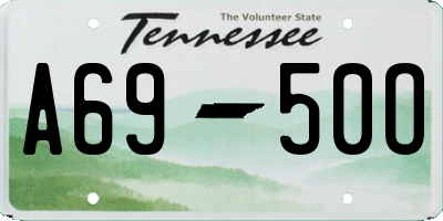 TN license plate A6950O