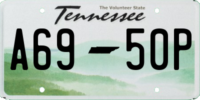 TN license plate A6950P