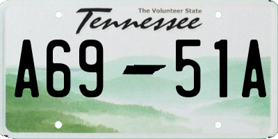 TN license plate A6951A