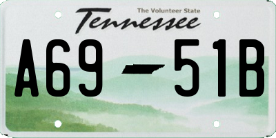 TN license plate A6951B
