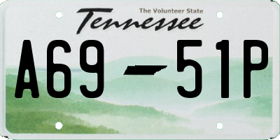TN license plate A6951P