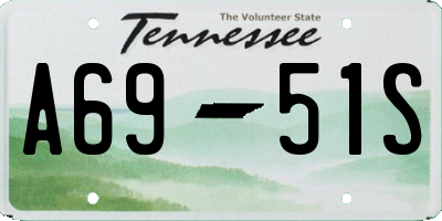 TN license plate A6951S