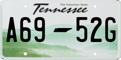 TN license plate A6952G