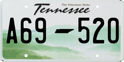 TN license plate A6952O