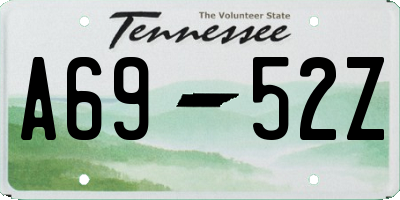 TN license plate A6952Z