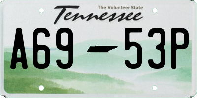 TN license plate A6953P