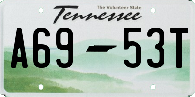 TN license plate A6953T