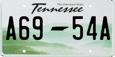 TN license plate A6954A