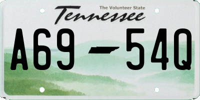 TN license plate A6954Q