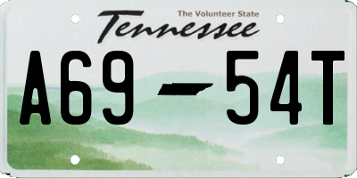 TN license plate A6954T