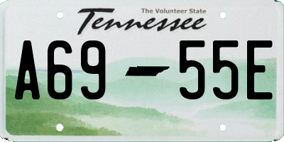 TN license plate A6955E