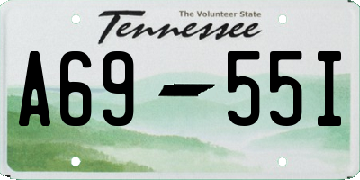 TN license plate A6955I