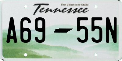 TN license plate A6955N