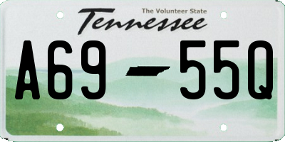 TN license plate A6955Q