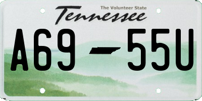 TN license plate A6955U
