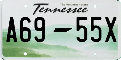 TN license plate A6955X