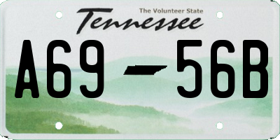 TN license plate A6956B