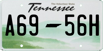 TN license plate A6956H