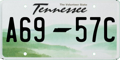 TN license plate A6957C
