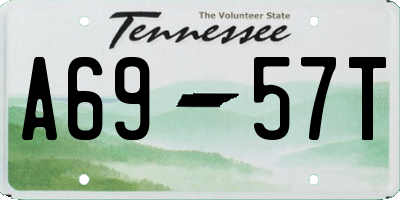TN license plate A6957T
