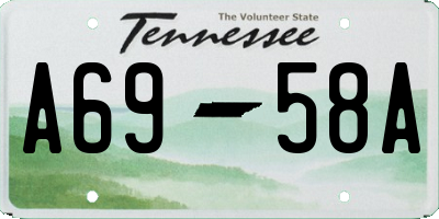 TN license plate A6958A