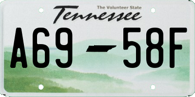 TN license plate A6958F