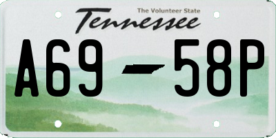 TN license plate A6958P