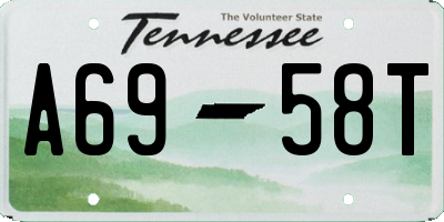 TN license plate A6958T