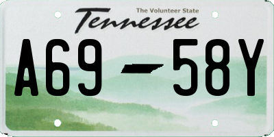 TN license plate A6958Y