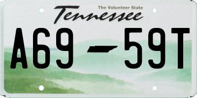 TN license plate A6959T