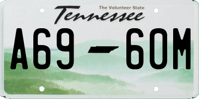 TN license plate A6960M