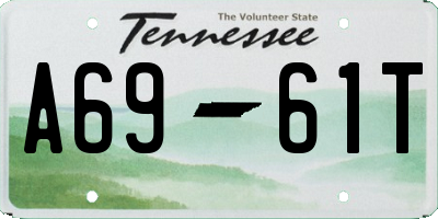 TN license plate A6961T