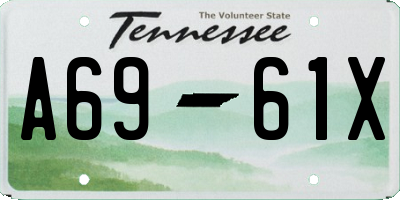 TN license plate A6961X