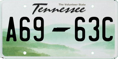 TN license plate A6963C