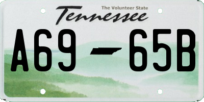 TN license plate A6965B