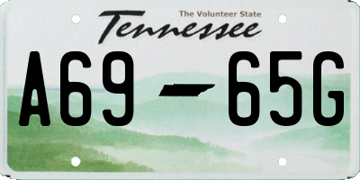 TN license plate A6965G