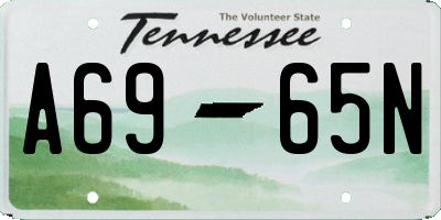 TN license plate A6965N