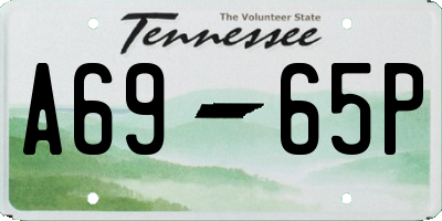 TN license plate A6965P