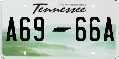 TN license plate A6966A