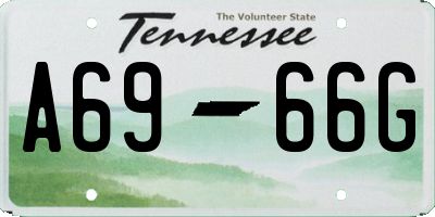 TN license plate A6966G