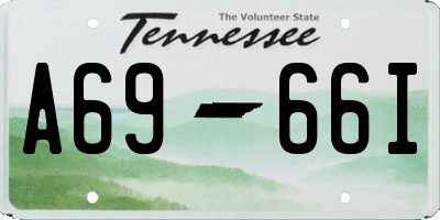 TN license plate A6966I