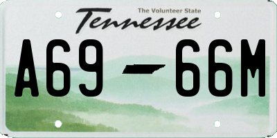 TN license plate A6966M