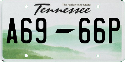 TN license plate A6966P