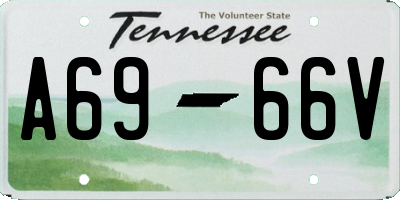 TN license plate A6966V