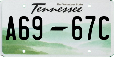 TN license plate A6967C