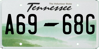TN license plate A6968G